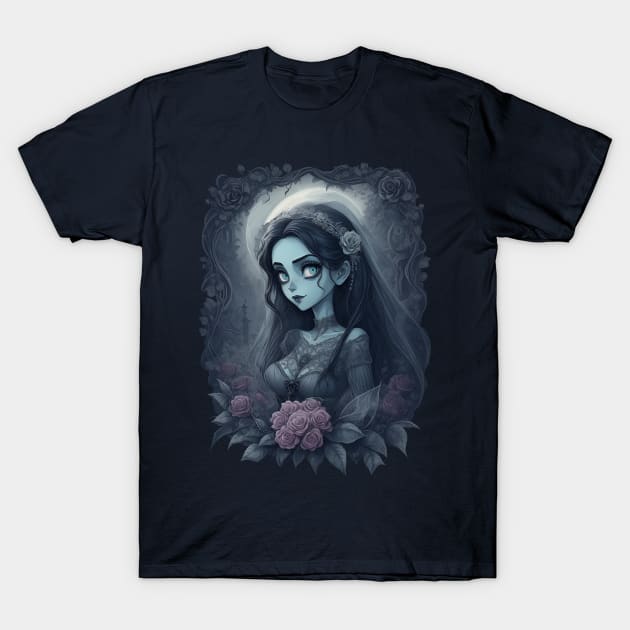 Corpse Bride Art T-Shirt by Selene’s Designs